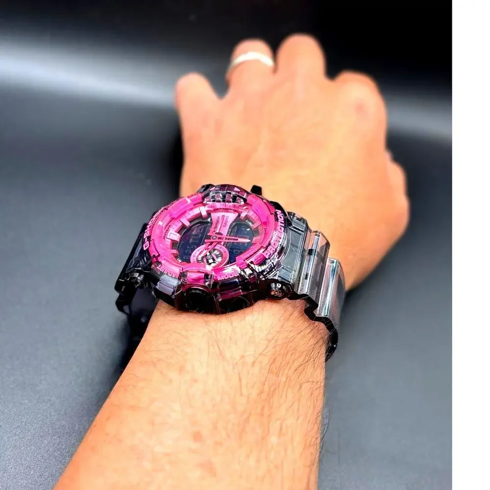 Casio G-Shock GA-400SK-1A4 Clear Pink Skeleton Analog Digital Watch NIBWT